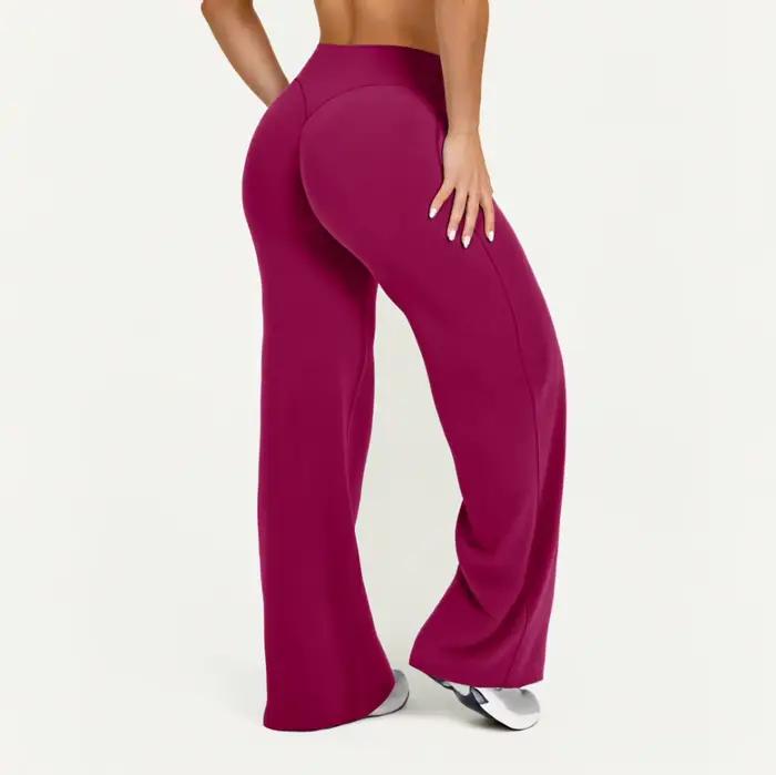 NCLAGEN Pantalon de sport SoftMotion à jambe droite pour femme, taille haute, pour yoga, gym, sensat
