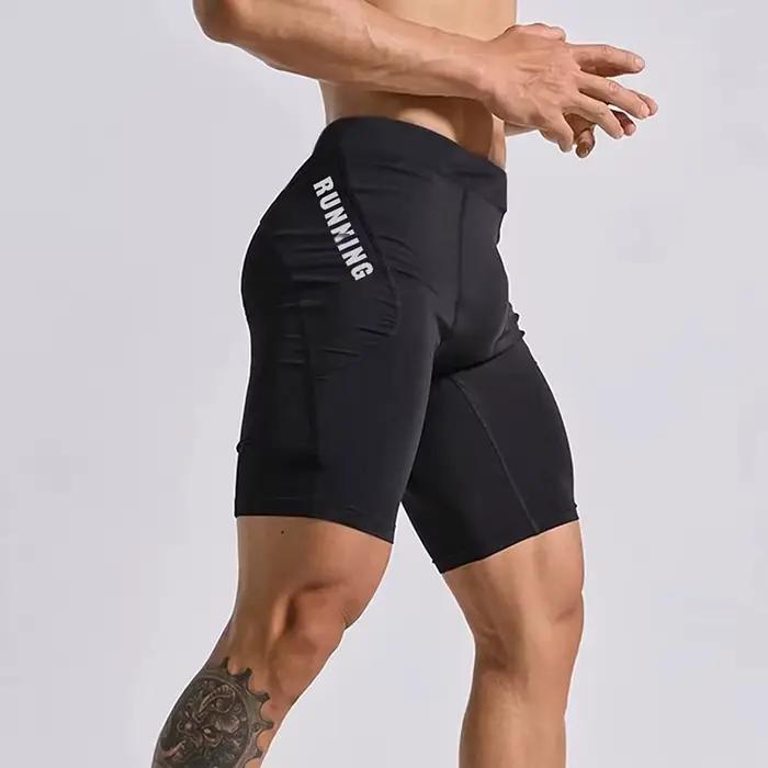 Short de musculation pour hommes, Leggings de course, de gymnastique, de jogging, à Compression élas