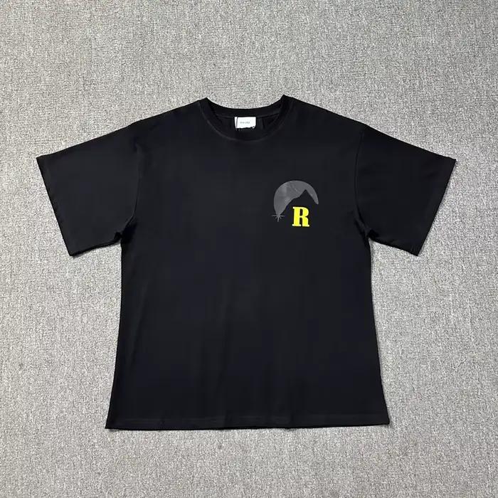 Nouveau T-shirt RHUDE 2026 décontracté et ample à manches courtes avec imprimé lettres pour hommes e