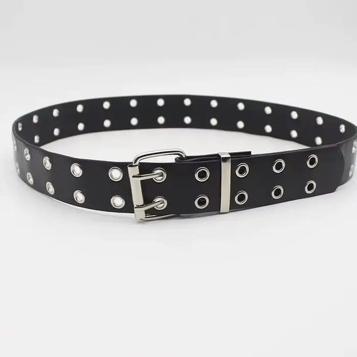Ceinture à rivets style punk tendance, ceinture décorative polyvalente pour jeans, ceinture personna