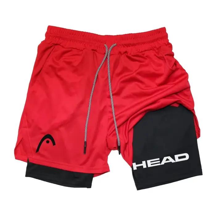 Shorts de course 2-en-1 pour hommes 2026 Anime Berserk, séchage rapide, double couche, pour fitness,