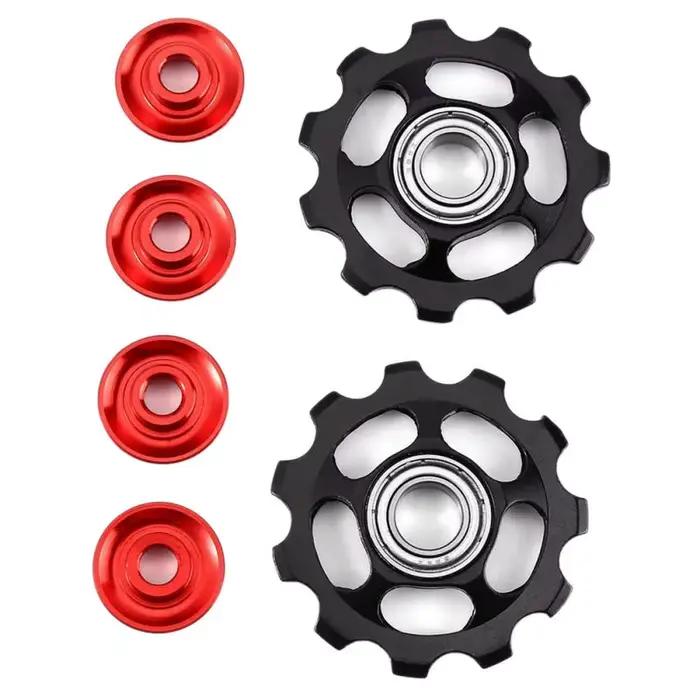 Roulement de vélo ultraléger en alliage d'aluminium 11T, 2 pièces, roue Jockey, poulies de dérailleu