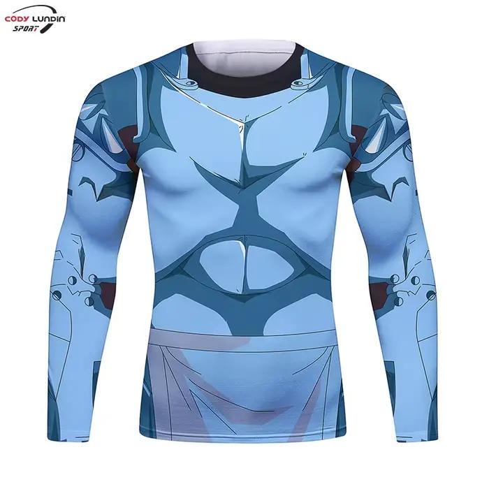 Chemise de Compression GOKU pour Homme, Costume de Cosplay Anime, T-Shirt à vaccage Rapide, Manches 