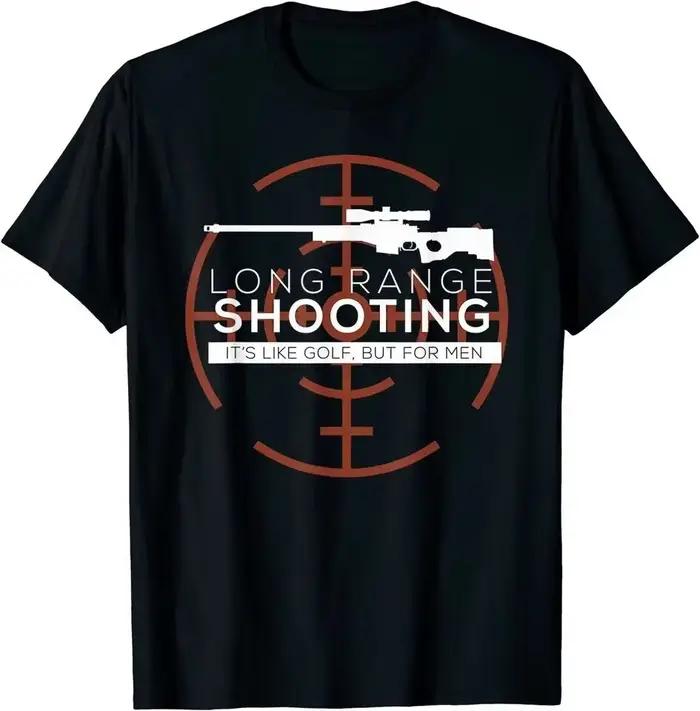 Tiroir à longue portée Vintage Marksman Shooter Gun passionné T-Shirt noir