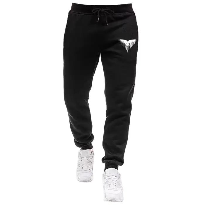 Survêtement pour hommes manteau à fermeture éclair et pantalon de survêtement noir en plein air déco