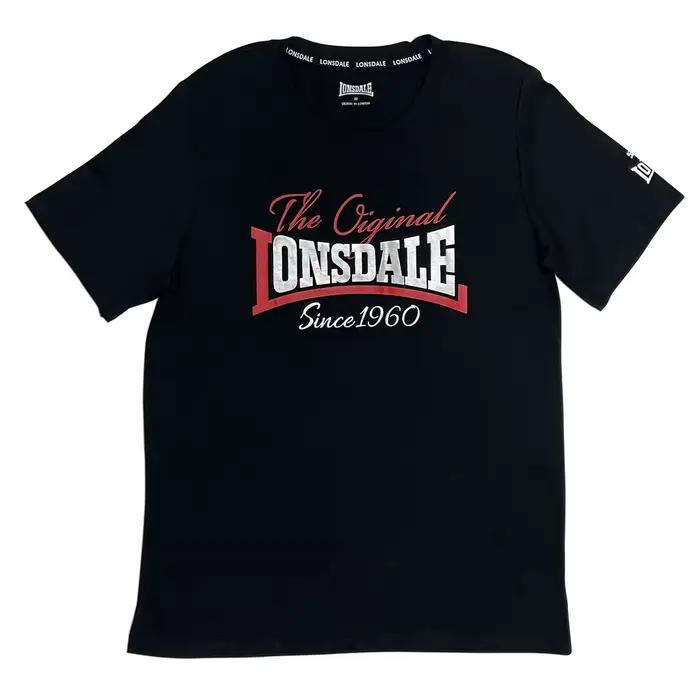 T-shirt col rond en coton LONSDALE British Lion, T-shirt en coton, T-shirt décontracté, T-shirt homm