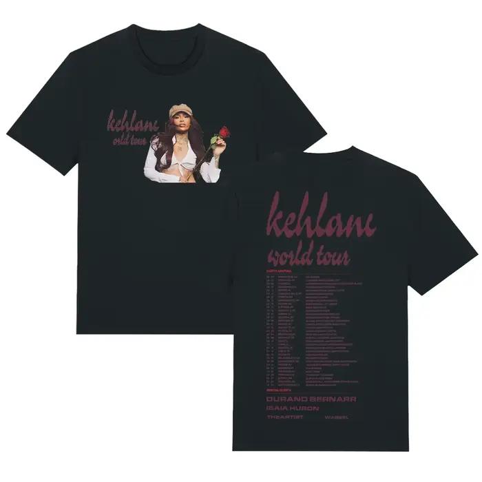 T-shirts Kehlani World Tour 2026 – T-shirt décontracté imprimé tendance pour femme, hauts d'été en c
