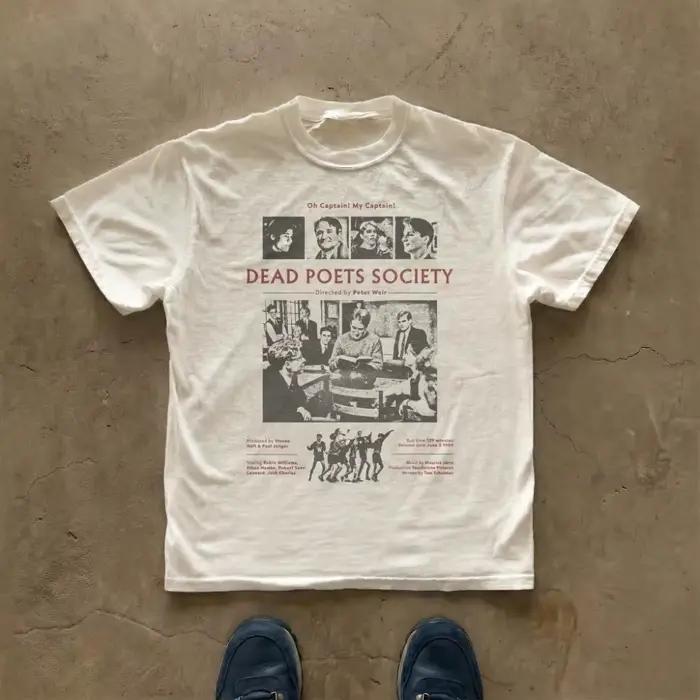 Dead Poets Society Tee Movie Poster Graphic T-Shirt Vêtements T-shirt graphique à manches courtes un