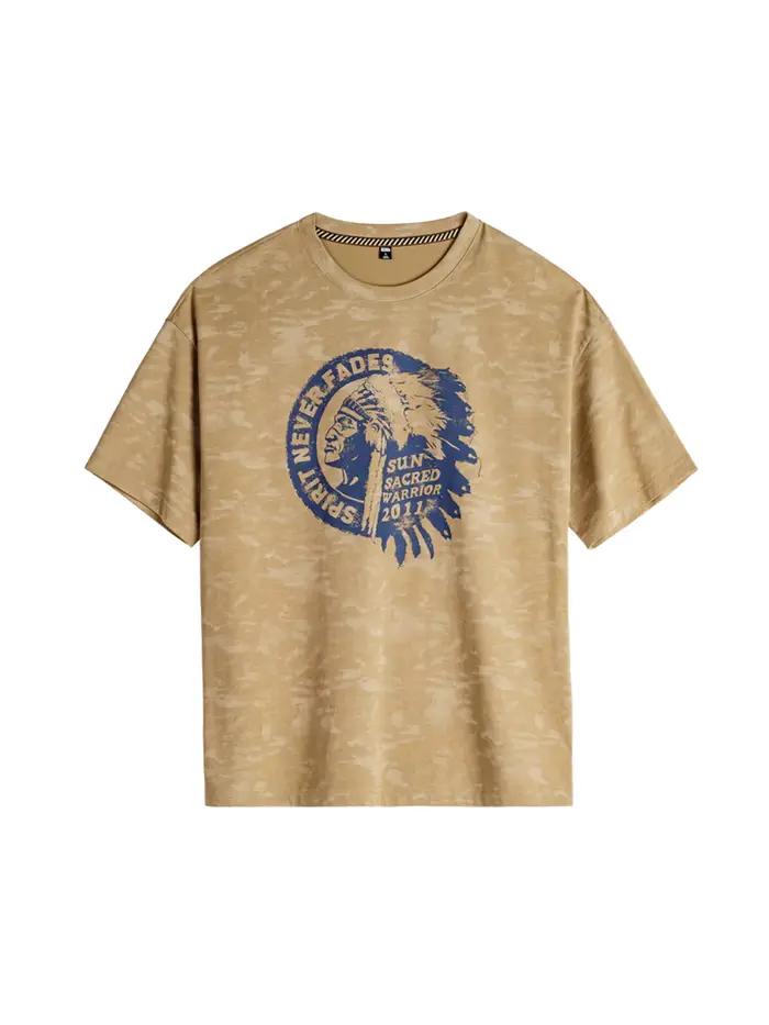 T-shirt d'été Maden pour homme – Amekaji, coupe ample, style workwear, décontracté, pour l'extérieur