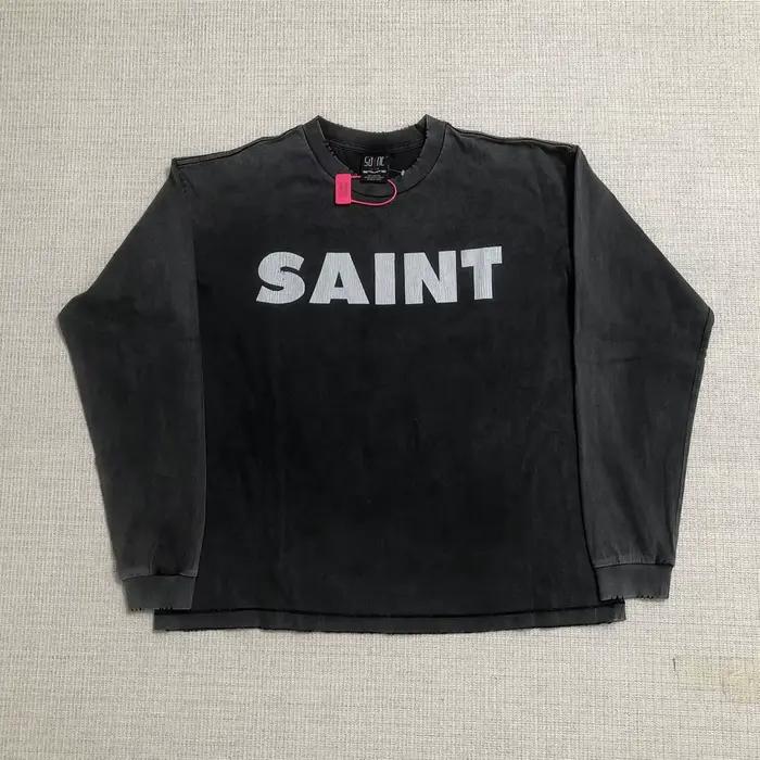SAINT OF MICHAEL meilleure qualité Streetwear Vintage manches longues t-shirt décontracté ample surd