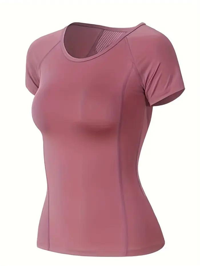 T-shirt de sport pour femmes, respirant, sexy, beauté du dos, vêtements de fitness, séchage rapide, 