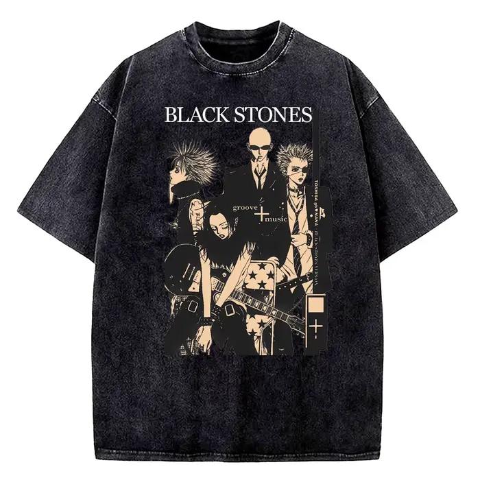 T-shirt vintage délavé Nana Osaki, anime japonais, vêtements pour hommes et femmes, t-shirts à manch