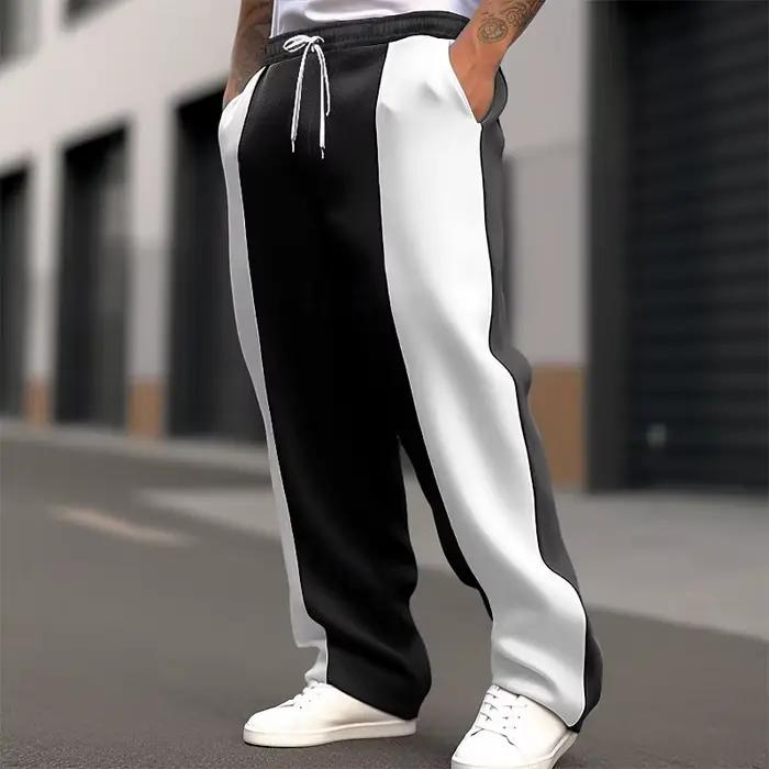 2025 pantalons de survêtement pour hommes pantalons de survêtement à jambe droite cordon de serrage 