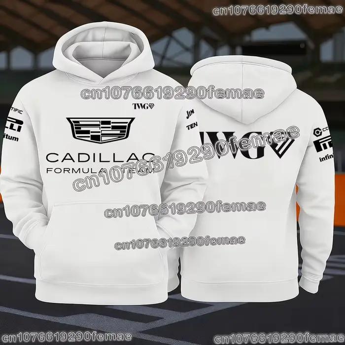 Nouveau Hoodie Tendance 2026 Cadillac Racing Team, Style Urbain, Manches Longues, Confortable, Décon