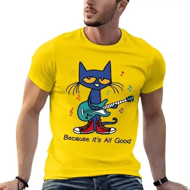 Pete le chat chantant T-Shirt t-shirts graphique t-shirt poids lourd t-shirts pour hommes mode d'été