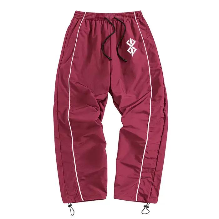 Pantalon de survêtement streetwear pour homme, style Y2K, avec bandes latérales, coupe ample, imprim