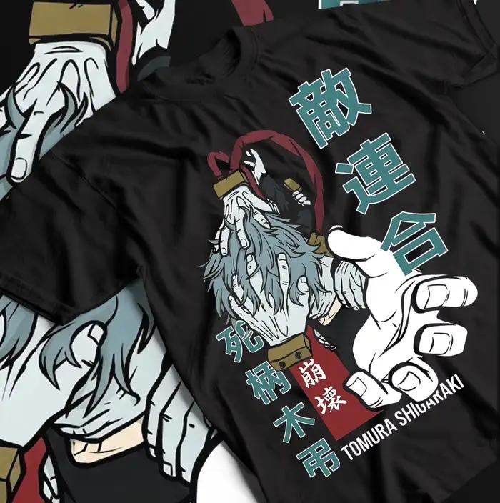T-shirt Tomura Shigaraki, chemise My Hero Academia, tee-shirt anime, cadeau graphique personnalisé