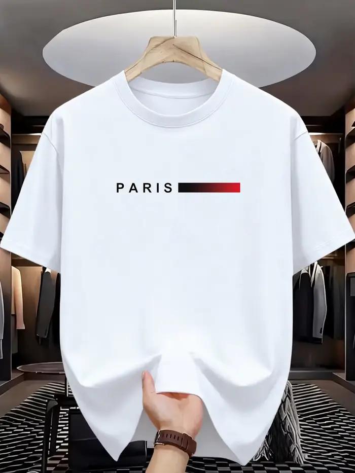 T-shirts imprimés Paris 2026 pour hommes – Vêtements de sport, T-shirts de jogging à séchage rapide,