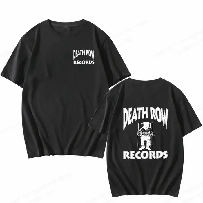 Death Row Records t-shirt hommes mode T-Shirts coton T-Shirts Hip Hop hauts T-Shirts femmes T-Shirts