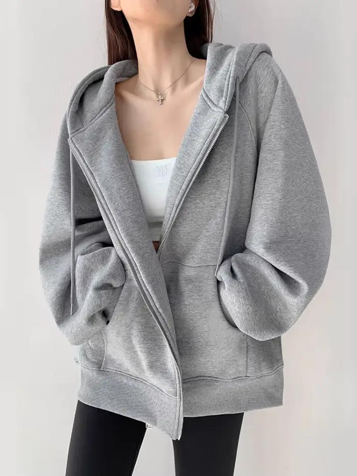 Veste à capuche pour femmes, nouveau style printemps et automne 2025, cardigan à capuche, fin, ample