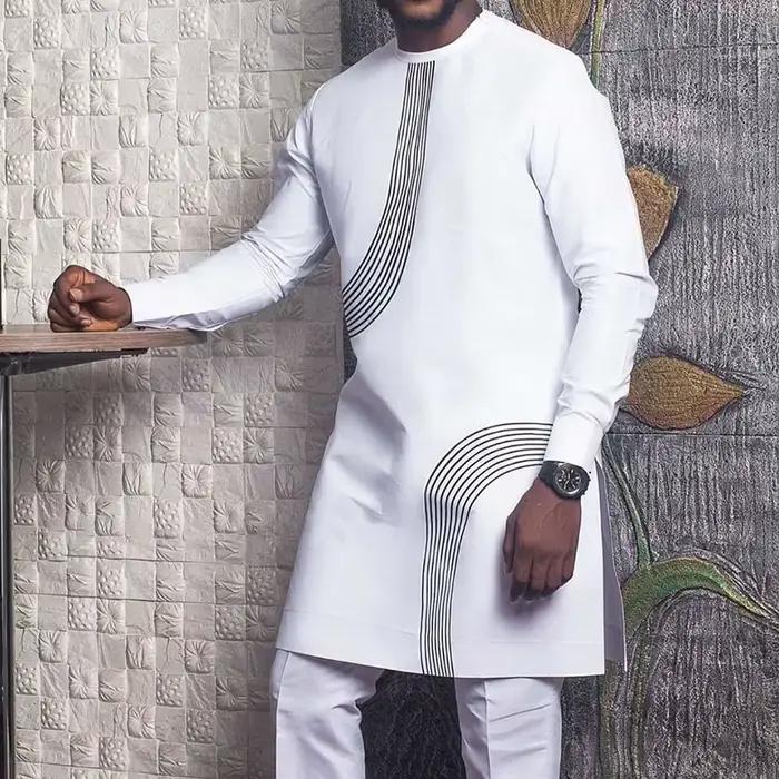 Chemise à manches longues pour hommes, col montant, imprimé doré, tendance Hip Hop, vêtements décont