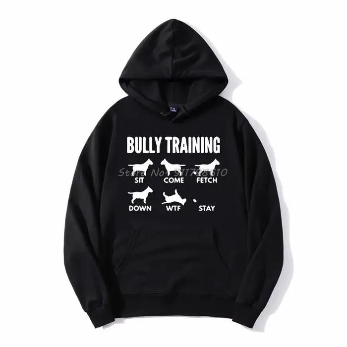 Sweat à capuche drôle hommes anglais Bull Terrier Bully Train hommes sweat à capuche polaire sweat S