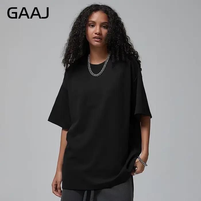 T shirt 100% coton pour femmes,Tops unis à manches courtes,Tee-shirts Hip Hop solides et surdimensio