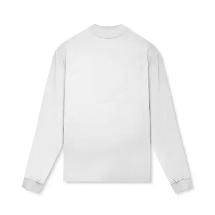 T-shirts de course à manches longues surdimensionnés pour hommes col roulé épaule tombante sport amp