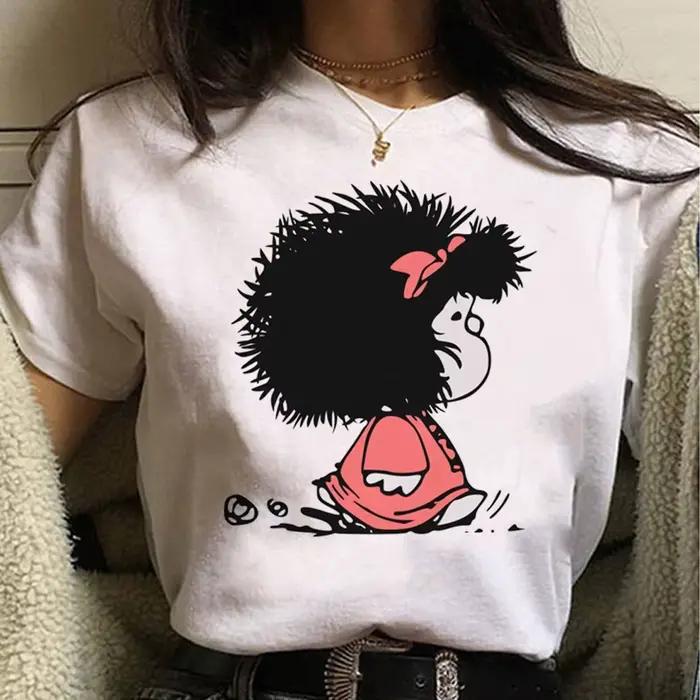 Mafalda t-shirts femmes harajuku japonais anime haut femme années 2000 manga vêtements