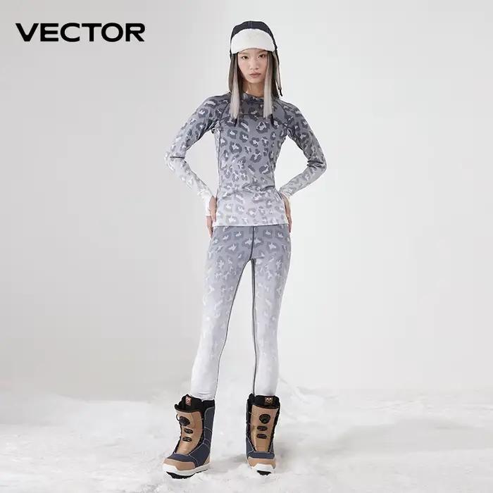 VECTOR femmes Ultra doux hiver séchage rapide Base superposition ensemble microfibre polaire sous-vê