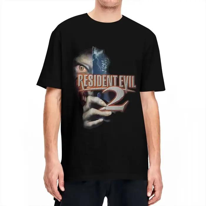 RESIDENTs EVILS 2 T-Shirt Homme Classique Affiche Streetwear, 100% Coton T-Shirts Été Respirant Hara