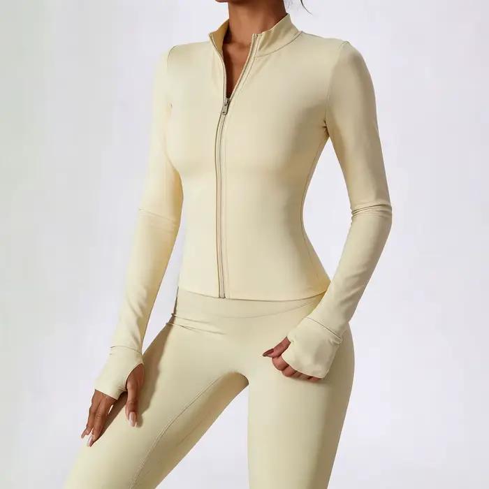 Veste de yoga pour sports de plein air, veste de sport pour femmes, veste d'entraînement athlétique,