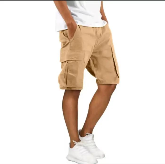 Shorts d'été décontractés pour hommes, longueur genou, multi-poches, cargo, tactiques, parfaits pour