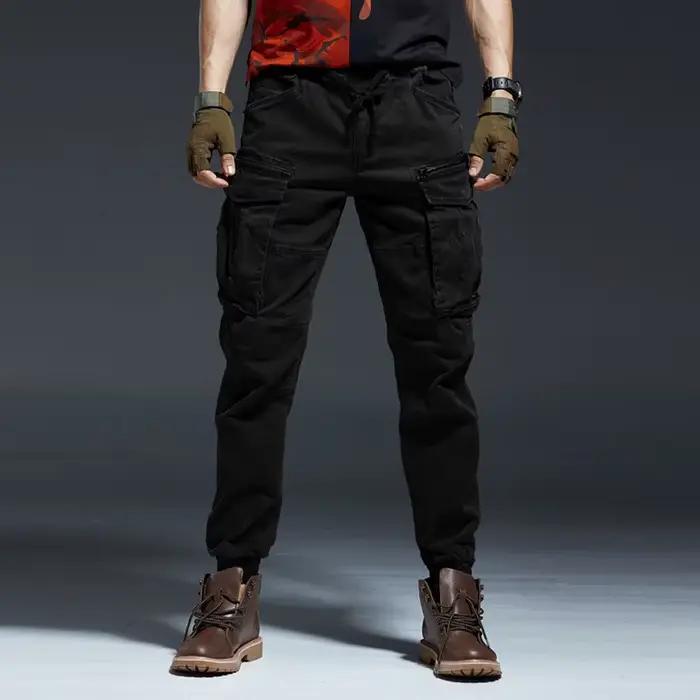 Pantalon cargo de style militaire pour hommes avec plusieurs poches, jogging pour hommes, vêtements 