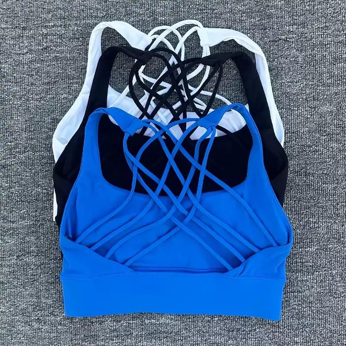 Soutien-gorge de sport pour femmes, Push Up, dos croisé, antichoc, course à pied, entraînement, sous