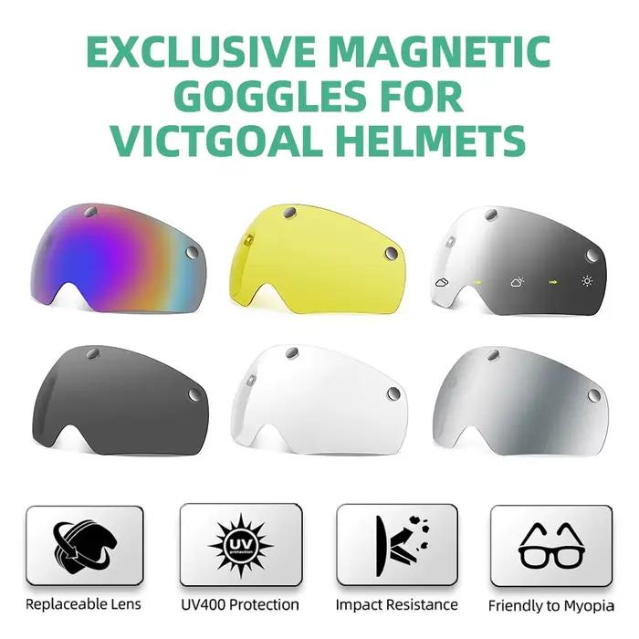 VICTGOAL casque de cyclisme lentille photochromique lentilles magnétiques oeil de vélo lunettes pola