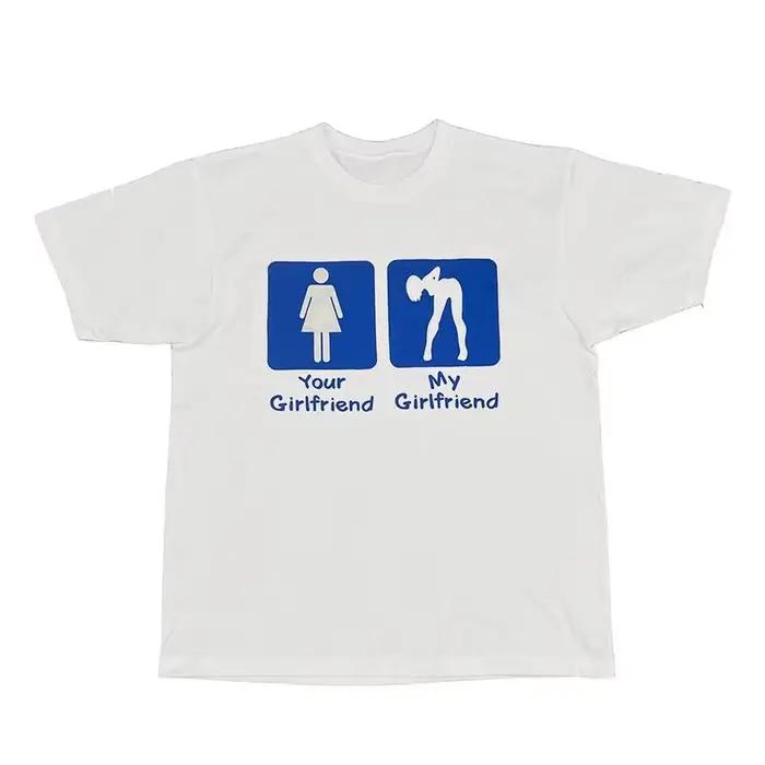 T-shirt décontracté pour femme et homme, streetwear, motif humoristique, « J'aime ma petite amie », 