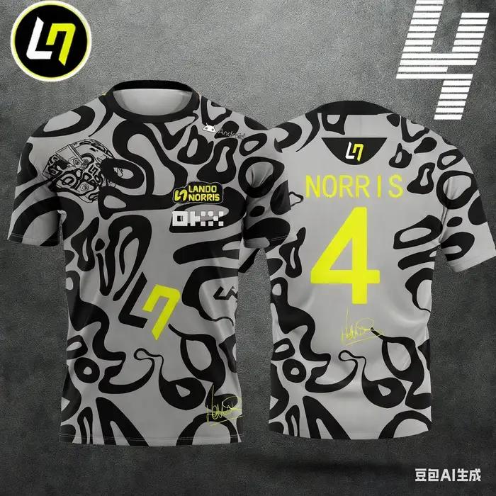 2025 nouveau Lando Norris amusant T-Shirt hommes femmes été décontracté respirant à manches courtes 
