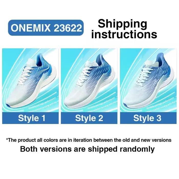ONEMIX respirant maille chaussures de course amorti sans lacet chaussures de Sport décontracté doux 