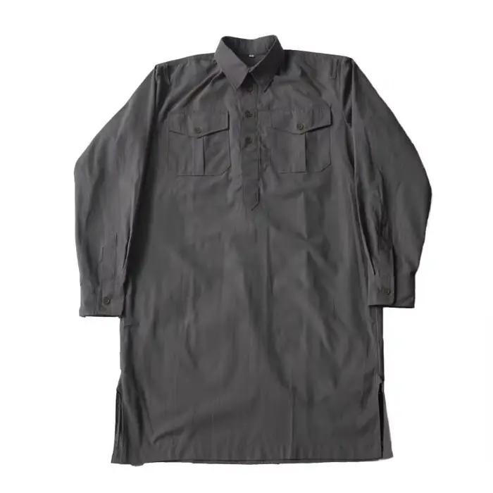 Chemise EMD en tissu de coton, gris foncé