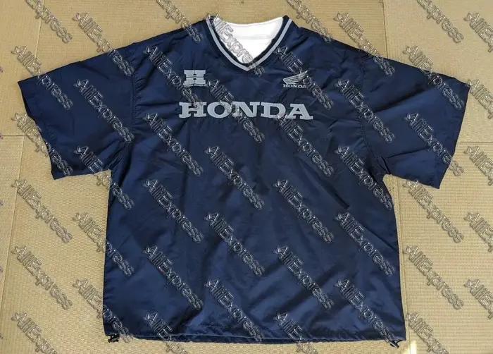 HONDA Honda nylon col en v manches courtes T-shirt marine Sports de plein air respirant séchage rapi