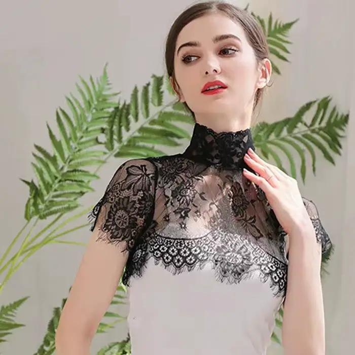 Accessoires vestimentaires : Col amovible pour chemise, faux col brodé en dentelle, décoration de mo