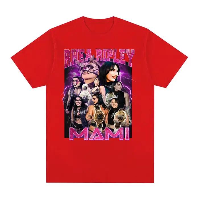 Limité Rhea Ripley Grand Slam 90s Vintage graphique t-shirts hommes femmes mode gothique tendance T-