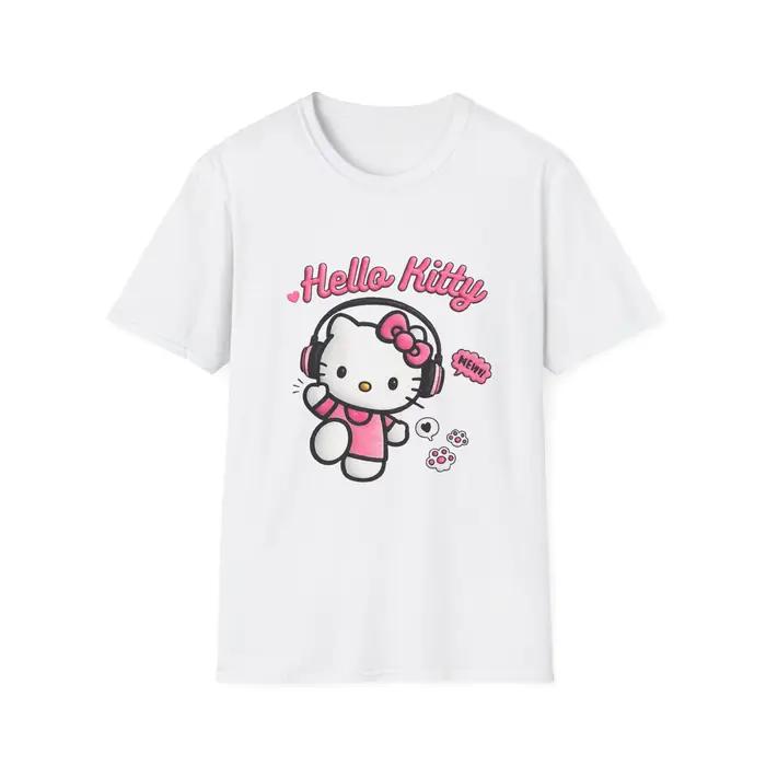 T-shirt Hello Kitty dessin animé 2026 pour hommes et femmes, vêtements d'été 100% coton, mode, tee-s