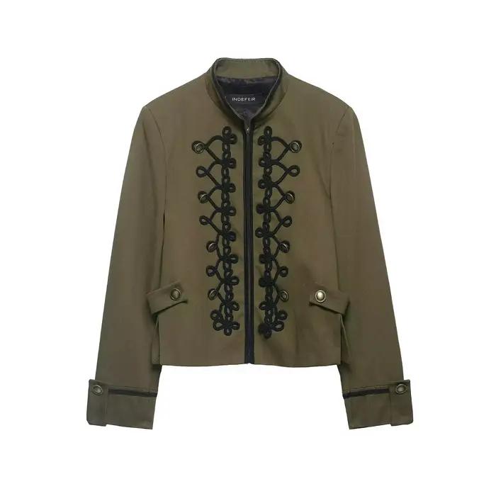Blazers et vestes pour femmes, manteau vert armée, zartins 2026, vêtements d'extérieur, hauts à manc