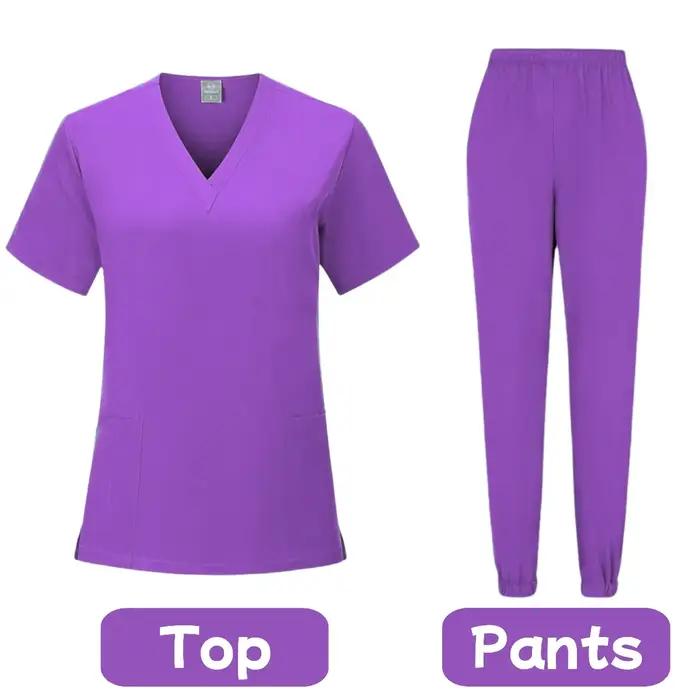 Ensemble de jogging pour femmes, uniformes médicaux, manches courtes, accessoires d'hôpital
