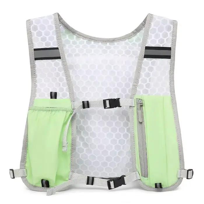 Gilet de course léger pour hommes et femmes, maille respirante en nid d'abeille, sac de sport multi-