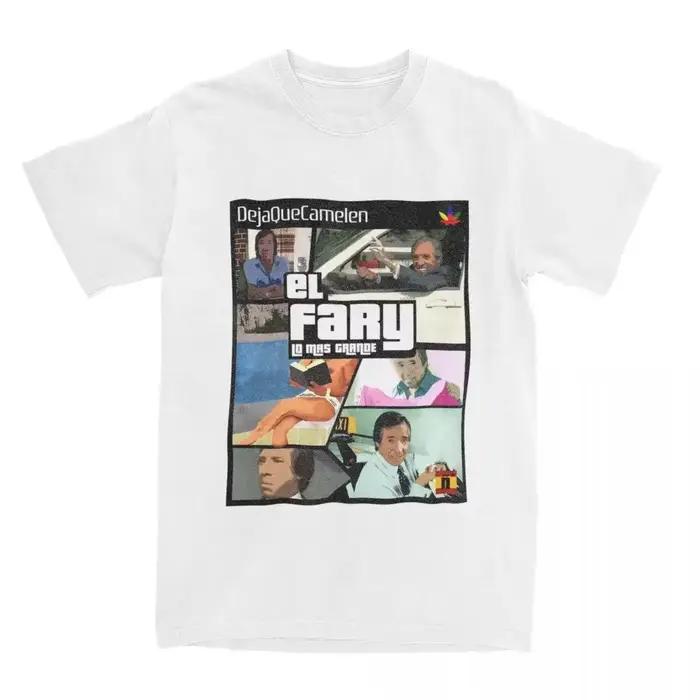 T-shirt mode de rue El Fary T-shirt espagnol T-shirt style décontracté adulte plage Y2K basique déco