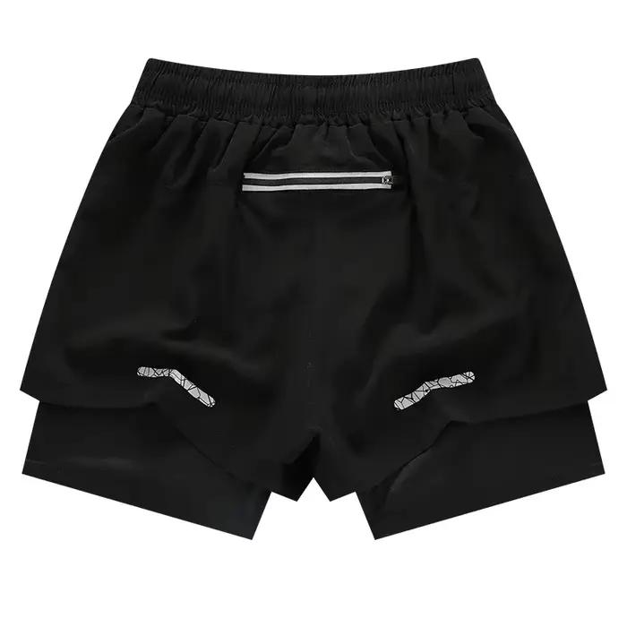 Short de course en plein air 2 en 1 pour hommes, séchage rapide, entraînement physique, Double couch
