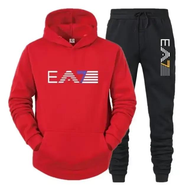Ensemble de vêtements de sport pour hommes, ensemble deux pièces + pantalon à la mode et décontracté